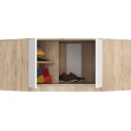 Nástavec na rohovou šatní skříň CLP 100 cm dub sonoma/bílá