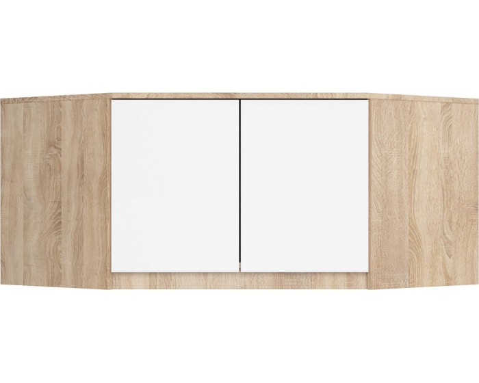 Nástavec na rohovou šatní skříň CLP 100 cm dub sonoma/bílá