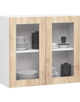 Kuchyňská závěsná skříňka ARTUS LIMA W80 H720 bílá/dub sonoma