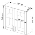 Kuchyňská závěsná skříňka ARTUS LIMA W80 H720 bílá/dub sonoma