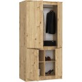 Šatní skříň CLP S90/4D dub artisan