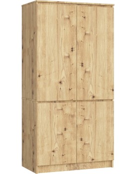 Šatní skříň CLP S90/4D dub artisan