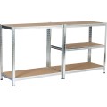 Kovový regál REGMET 90x30x180 cm stříbrný
