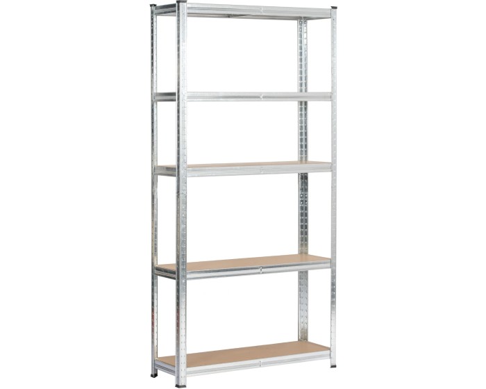Kovový regál REGMET 90x30x180 cm stříbrný