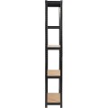 Sada 2 ks kovových regálů REGMET 90x30x180 cm černá