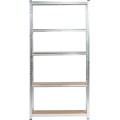 Sada 2 ks kovových regálů REGMET 90x30x180 cm stříbrná