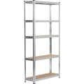 Sada 2 ks kovových regálů REGMET 90x30x180 cm stříbrná