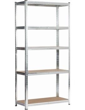 Kovový regál REGMET 90x40x180 cm stříbrný