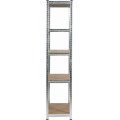 Sada 2 ks kovových regálů REGMET 90x40x180 cm stříbrná