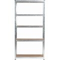 Sada 2 ks kovových regálů REGMET 80x40x180 cm stříbrná