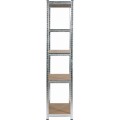 Sada 2 ks kovových regálů REGMET 80x40x180 cm stříbrná