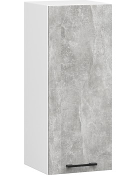 Závěsná kuchyňská skříňka OLIVIE 30x72 cm matná bílá/beton