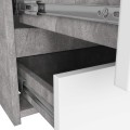 Komoda CL 100 cm 6 zásuvek beton/bílá