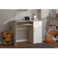 Volně stojící psací stůl Pin 90 cm dub sonoma/bílý