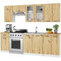 Závěsná kuchyňská skříňka OLIVIE W 80x72 cm bílá mat/dub artisan
