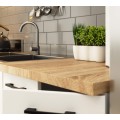 Kuchyňská linka Olivie 2,4 m prosklená dub sonoma/bílá