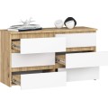 Komoda CL6 100 cm dub artisan/bílá
