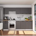 Kuchyňská skříňka pod troubu OLIVIE 60x82 cm matná bílá/matná grafitově šedá