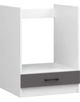 Kuchyňská skříňka pod troubu OLIVIE 60x82 cm matná bílá/matná grafitově šedá
