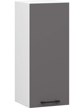Závěsná kuchyňská skříňka OLIVIE 30x72 cm matná bílá/matná grafitově šedá