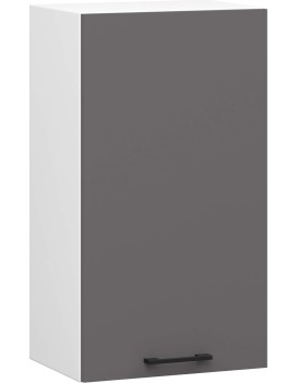 Závěsná kuchyňská skříňka OLIVIE 40x72 cm matná bílá/matná grafitově šedá