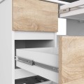 Psací stůl A-7 90 cm bílý/dub sonoma levý