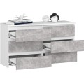 Komoda CL6 100 cm bílá/beton