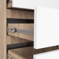Komoda JERRY 80 cm 1 dveře 5 zásuvek dub sonoma/bílá
