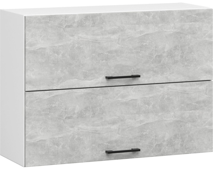 Závěsná kuchyňská skříňka OLIVIE 80x58 cm matná bílá/beton