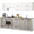 Kuchyňská skříňka OLIVIE III 40x85 cm matná bílá/beton/dub sonoma