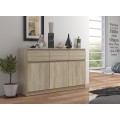 Komoda Karolína 140 cm 3 skříňky a 3 šuplíky dub sonoma