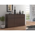 Komoda Karolína 140 cm 3 skříňky a 3 šuplíky wenge