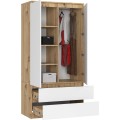 Šatní skříň Star 90 cm dub artisan/bílá