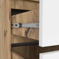 Šatní skříň Star 90 cm dub artisan/bílá