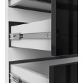 Komoda CL3 60 cm bílá/černá lesk