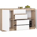 Komoda Tove K 160 cm dub sonoma/bílá