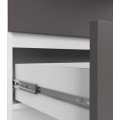 Komoda Kuba 160 cm 10 šuplíků bílá/grafitová