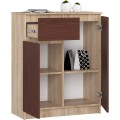 Komoda Kiara 80 cm 2 skříňky a 1 šuplík dub sonoma/wenge