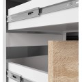 Rohový psací stůl B20 155 cm bílý/dub sonoma levý
