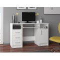 Volně stojící psací stůl Ana 124 cm bílý
