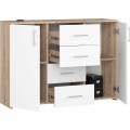 Komoda Torvi K 110 cm dub sonoma/bílá