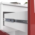 Komoda Kiara 80 cm 2 skříňky a 1 šuplík bílá/červená
