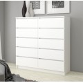 Komoda Kuba 120 cm bílá