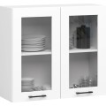 Kuchyňská linka Olivie 2,4 m H720 prosklená bílá/dub sonoma