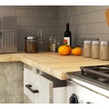 Kuchyňská linka Olivie 2,4 m H720 prosklená beton/dub sonoma