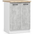 Kuchyňská linka Olivie 2,4 m H720 prosklená beton/dub sonoma