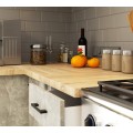 Kuchyňská rohová linka Olivie 3 m prosklená beton/dub sonoma