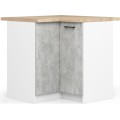 Kuchyňská rohová linka Olivie 3 m prosklená beton/dub sonoma