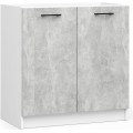Kuchyňská rohová linka Olivie 3 m H720 prosklená beton/dub sonoma