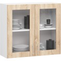 Kuchyňská linka Olivie 1,8 m H720 prosklená bílá/dub sonoma